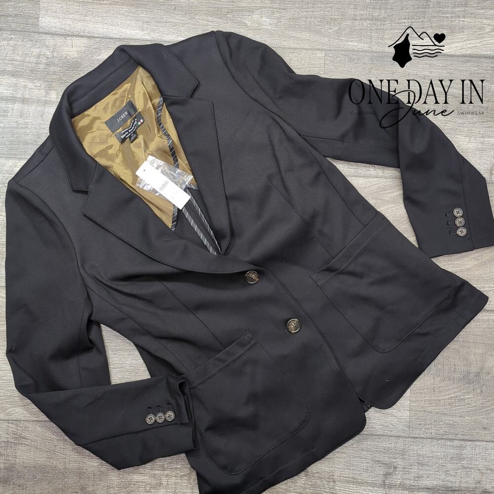 J.Crew Italian Made 2 Button Blazer Size 10 - Picture 1 of 5